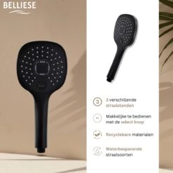 Belliese Doucheset Select - Luxe Douchekop - Doucheslang - Douchekophouder - Douchekop Met Slang - Waterbesparende Douchekop - Badkamer Accessoires - Montage Zonder Boren - 3 Standen - Zwart - Select Knop 15 Belliese Doucheset Select - Luxe Douchekop - Doucheslang - Douchekophouder - Douchekop Met Slang - Waterbesparende Douchekop - Badkamer Accessoires - Montage Zonder Boren - 3 Standen - Zwart - Select Knop -Merkloos Verkoop 1200x1200 2149