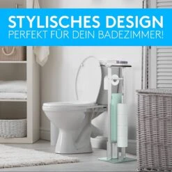 EDELHAND© Toiletpapierhouder Staand Als Toiletset [met GRATIS Toiletborstel] - Roestvrijstalen Toiletpapierhouder Staand Met Toiletborstel En Toiletpapieropslag - Toiletset Met Dienblad -Merkloos Verkoop 1200x1200 219
