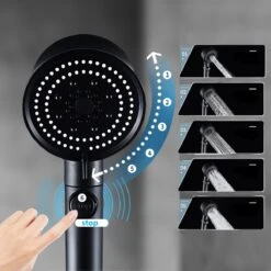 Merkloos Waterbesparende Douchekop - Handdouche - Regendouche - Met ECO STOP Knop - 5 Standen - ABS - Zwart 18 Merkloos Waterbesparende Douchekop - Handdouche - Regendouche - Met ECO STOP Knop - 5 Standen - ABS - Zwart -Merkloos Verkoop 1200x1200 2215