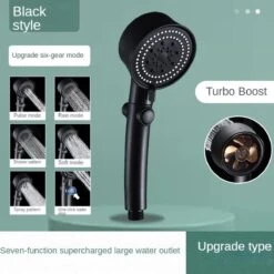 Waterbesparende Douchekop - Hoofddouche - Regendouche - Met ECO STOP Knop - 5 Standen - ABS - Zwart 8 Waterbesparende Douchekop - Hoofddouche - Regendouche - Met ECO STOP Knop - 5 Standen - ABS - Zwart -Merkloos Verkoop 1200x1200 2224