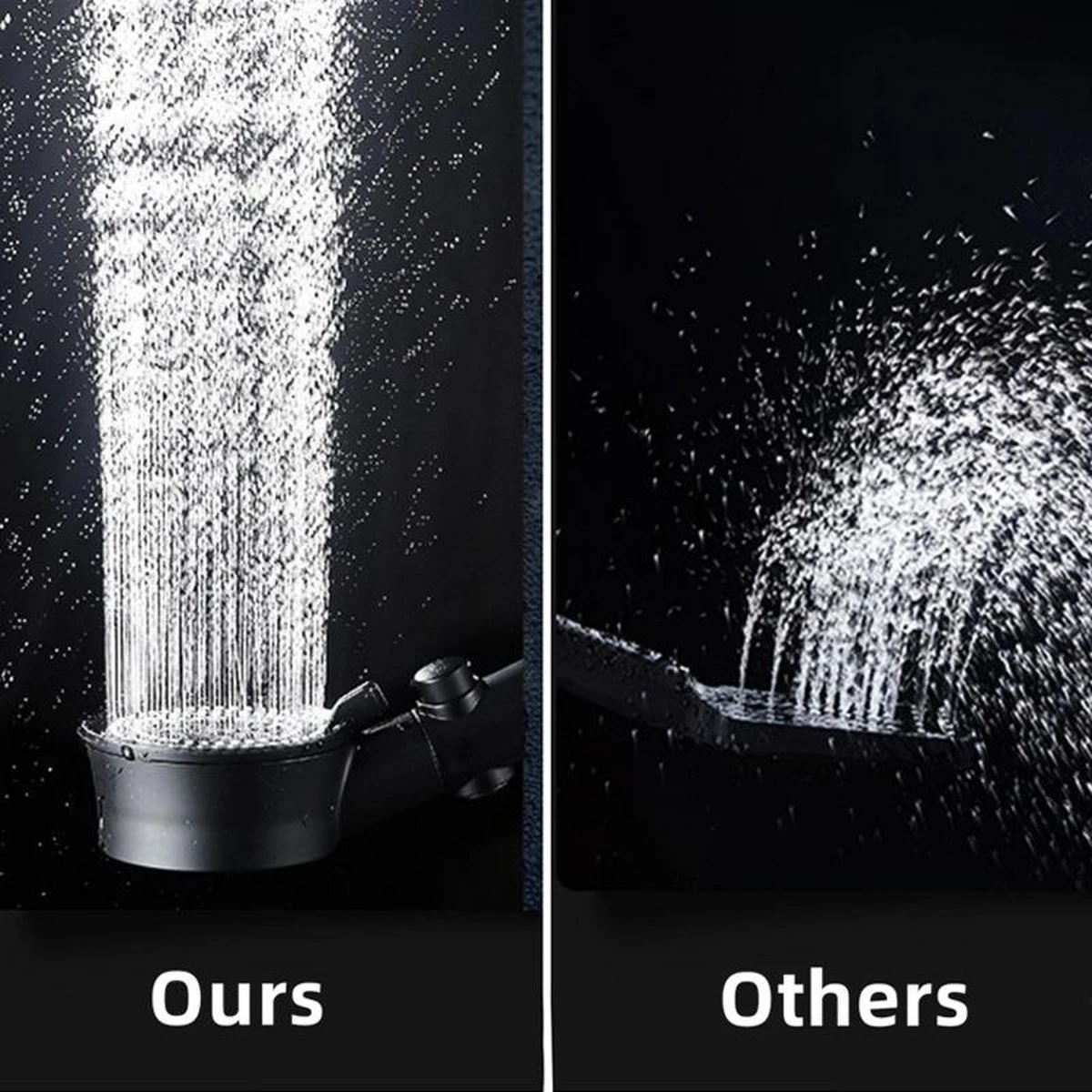 Waterbesparende Douchekop - Hoofddouche - Regendouche - Met ECO STOP Knop - 5 Standen - ABS - Zwart 6 Waterbesparende Douchekop - Hoofddouche - Regendouche - Met ECO STOP Knop - 5 Standen - ABS - Zwart - Afbeelding 6