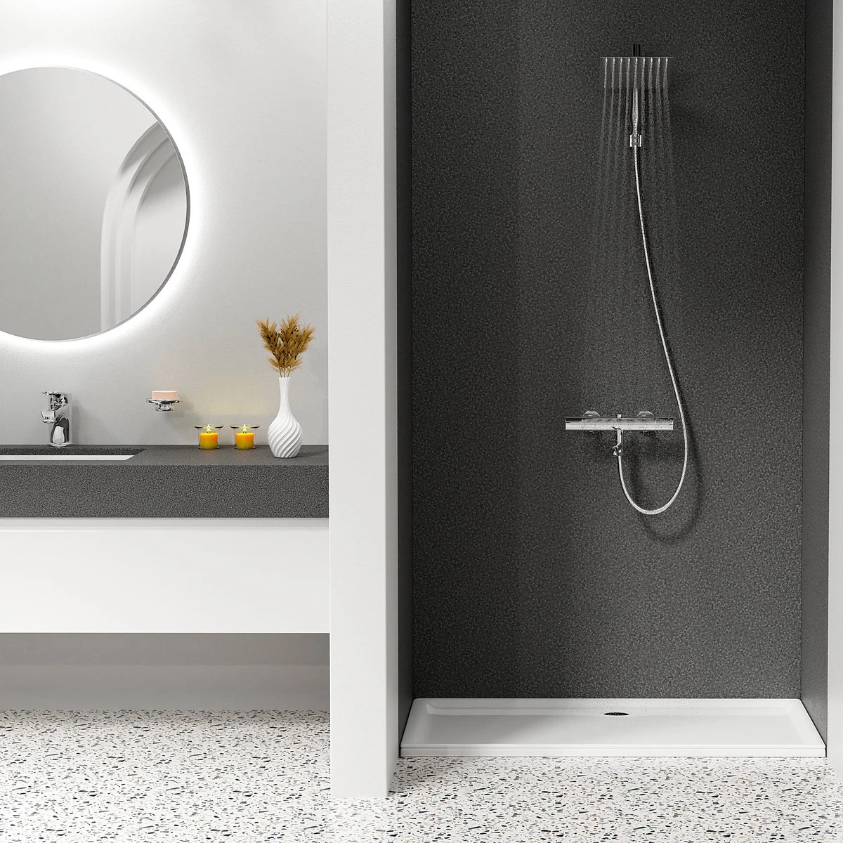 Regendouchekop Deluxe - ø 35CM - Douchekop Met Doucheslang En Douchekophouder - RVS 5 Regendouchekop Deluxe - ø 35CM - Douchekop Met Doucheslang En Douchekophouder - RVS - Afbeelding 5