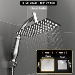 Regendouchekop Deluxe - ø 35CM - Douchekop Met Doucheslang En Douchekophouder - RVS 15 Regendouchekop Deluxe - ø 35CM - Douchekop Met Doucheslang En Douchekophouder - RVS -Merkloos Verkoop 1200x1200 2236