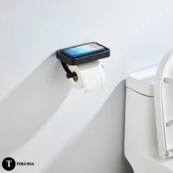 Tolussa Premium WC Rolhouder Zwart Met Plankje - Toiletrolhouder Zwart Met Plankje - Met En Zonder Boren 12 Tolussa Premium WC Rolhouder Zwart Met Plankje - Toiletrolhouder Zwart Met Plankje - Met En Zonder Boren -Merkloos Verkoop 1200x1200 227