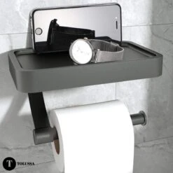 Tolussa Premium WC Rolhouder Zwart Met Plankje - Toiletrolhouder Zwart Met Plankje - Met En Zonder Boren 13 Tolussa Premium WC Rolhouder Zwart Met Plankje - Toiletrolhouder Zwart Met Plankje - Met En Zonder Boren -Merkloos Verkoop 1200x1200 228