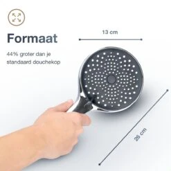 MaatWorkz - Waterbesparende Douchekop + Douchetimer - Handdouche - Hoge Druk - Luxe Design - Regendouche - ø 13 CM - 3 Standen - Chrome 17 MaatWorkz - Waterbesparende Douchekop + Douchetimer - Handdouche - Hoge Druk - Luxe Design - Regendouche - ø 13 CM - 3 Standen - Chrome -Merkloos Verkoop 1200x1200 2292
