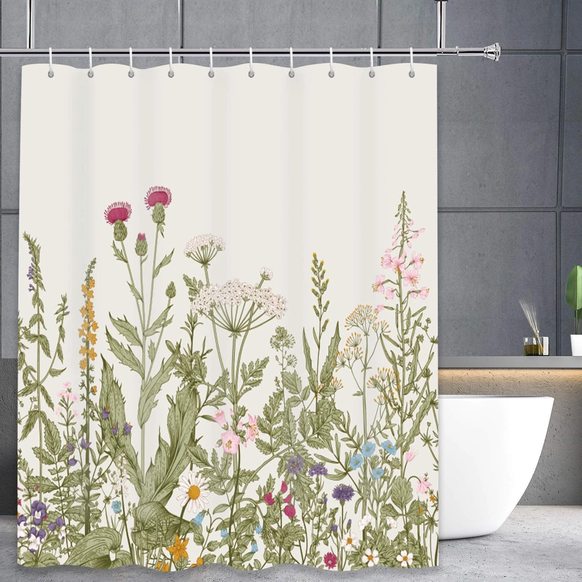 3BMT Douchegordijn Design - Bloemen - 180 X 200 Cm - Met Ringen 1 3BMT Douchegordijn Design - Bloemen - 180 X 200 Cm - Met Ringen