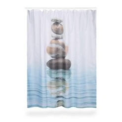 Relaxdays Douchegordijn Stenen Water 180 X 180 Cm - Anti-schimmel Badkamer Gordijn - Bad -Merkloos Verkoop 1200x1200 2317