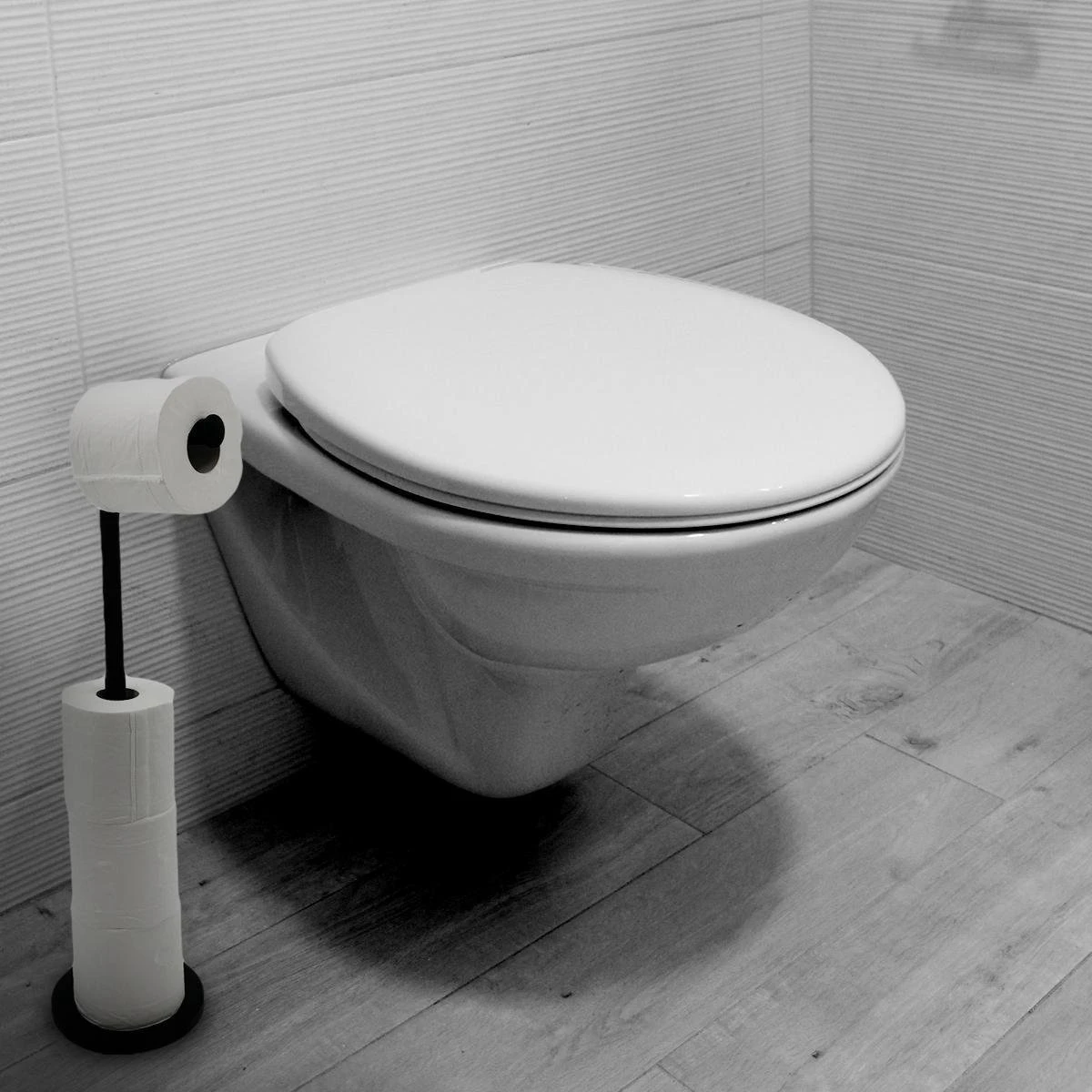 MM Brands WC Rolhouder - Toiletrol Houder Staand - WC Papier Rollenhouder Zonder Boren - Zwart 8 MM Brands WC Rolhouder - Toiletrol Houder Staand - WC Papier Rollenhouder Zonder Boren - Zwart - Afbeelding 8