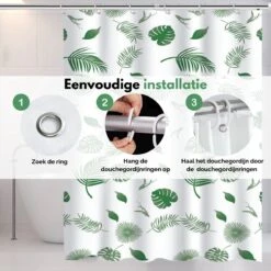 VAIVE Douchegordijn Groen 180x200 - Anti Schimmel - Douchegordijnen - Ringen 8 VAIVE Douchegordijn Groen 180x200 - Anti Schimmel - Douchegordijnen - Ringen -Merkloos Verkoop 1200x1200 2371