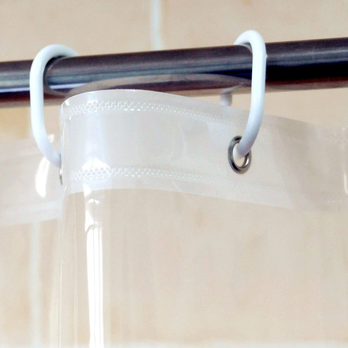 3BMT Douchegordijn Met Ringen - Transparant - 180 X 200 Cm 5 3BMT Douchegordijn Met Ringen - Transparant - 180 X 200 Cm - Afbeelding 5