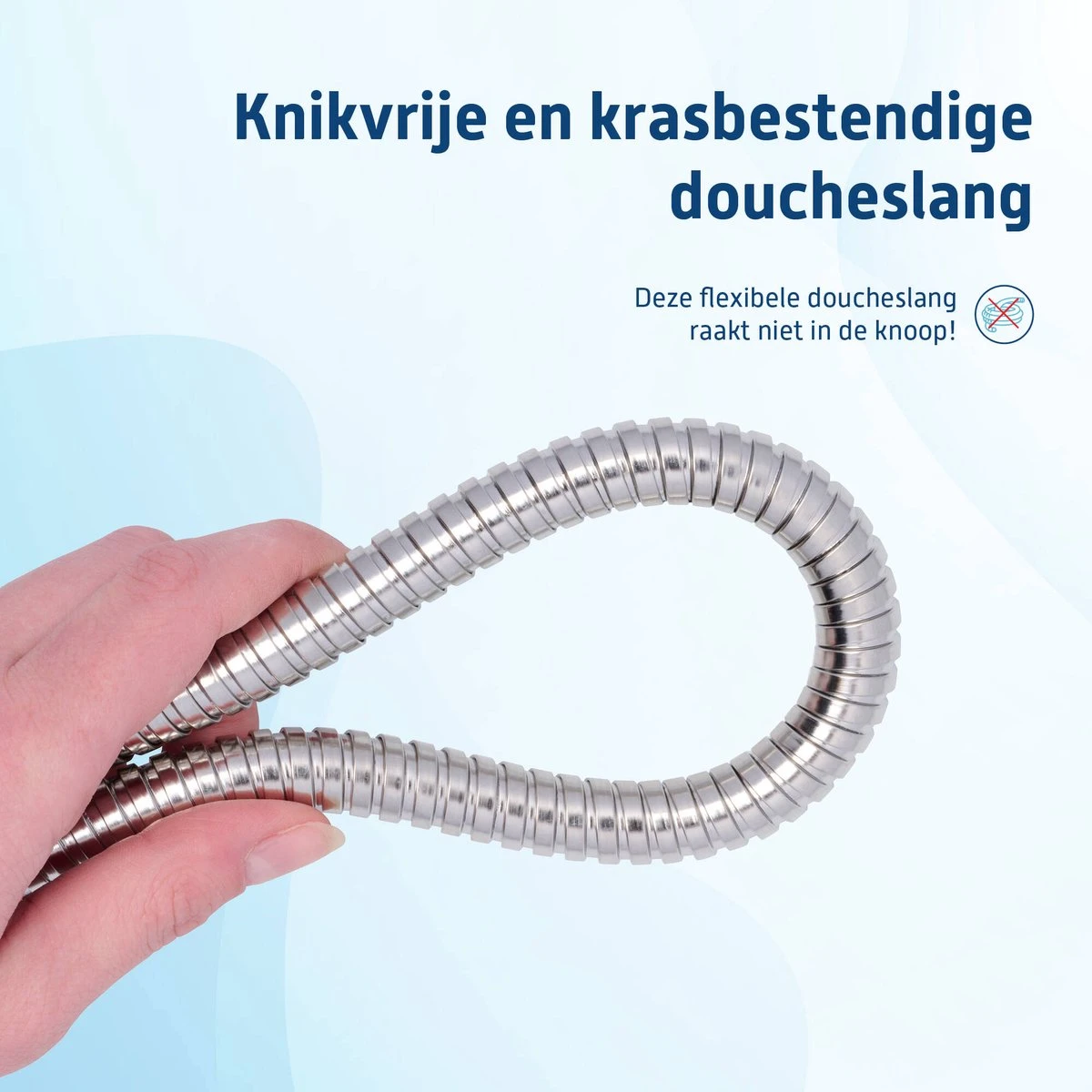 Saqu Express Doucheslang 175 Cm - Chroom 2 Saqu Express Doucheslang 175 Cm - Chroom - Afbeelding 2