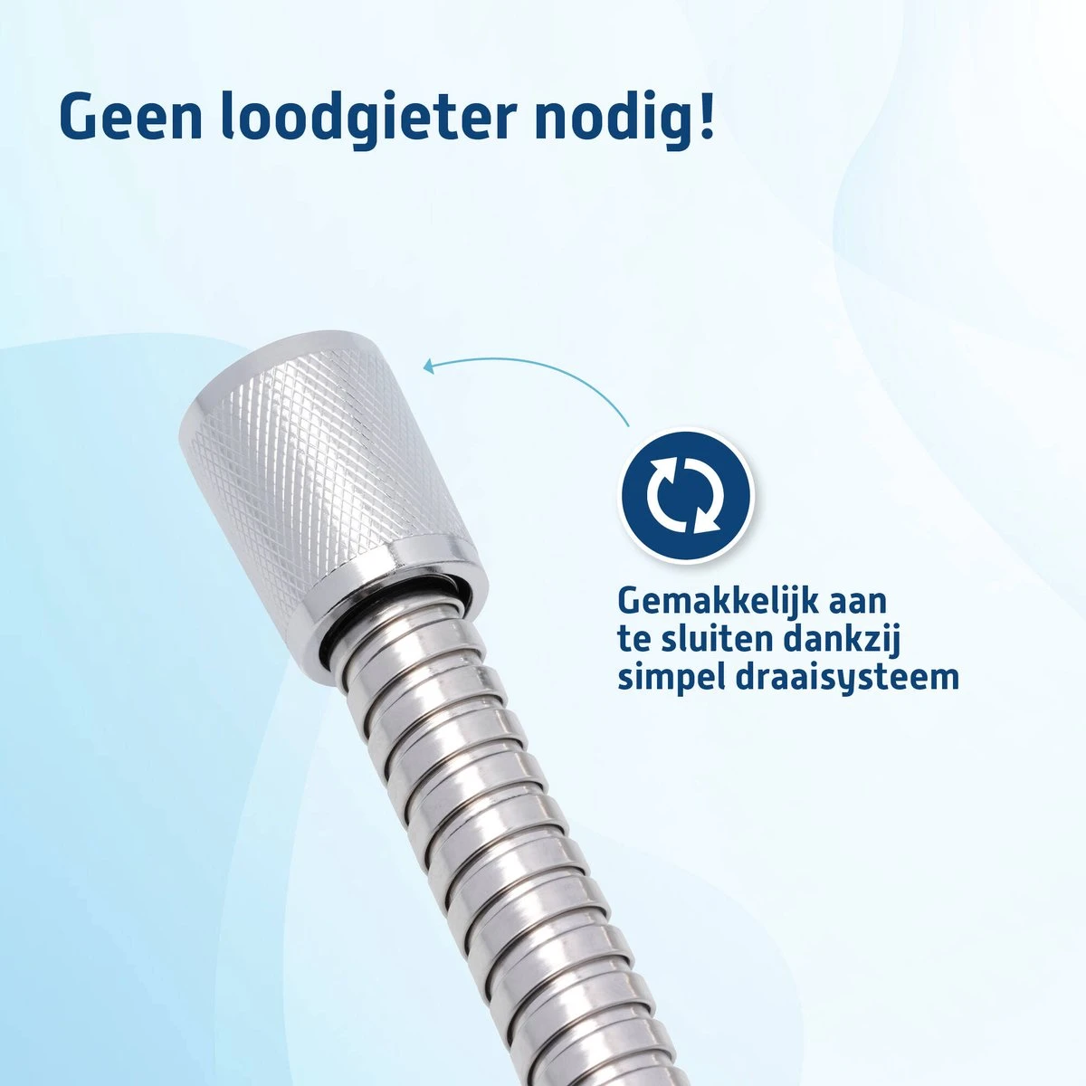 Saqu Express Doucheslang 150 Cm - Chroom 3 Saqu Express Doucheslang 150 Cm - Chroom - Afbeelding 3