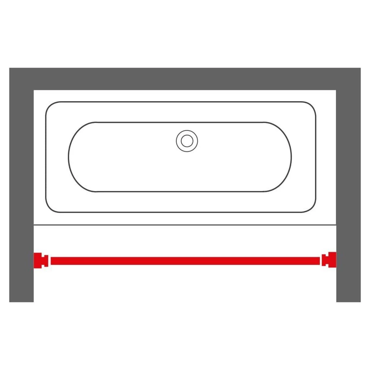 Sealskin Douchegordijnstang - 110-185 Cm - Mat Aluminium 3 Sealskin Douchegordijnstang - 110-185 Cm - Mat Aluminium - Afbeelding 3