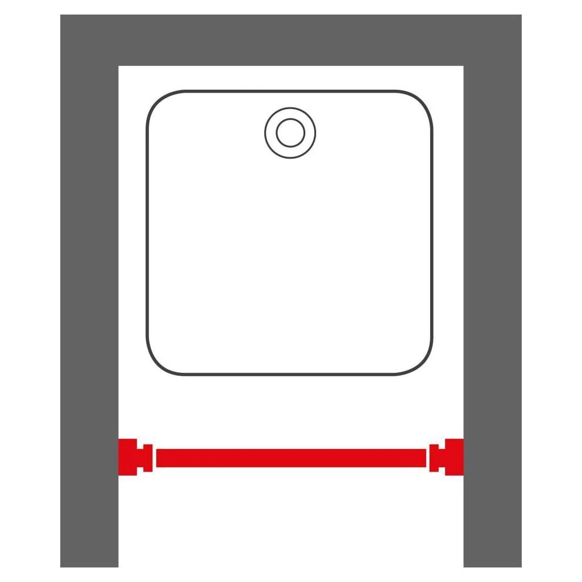 Sealskin Douchegordijnstang - 70-115 Cm - Wit 3 Sealskin Douchegordijnstang - 70-115 Cm - Wit - Afbeelding 3