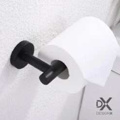 DesignX Toiletrolhouder Zwart - WC Rolhouder - Matte - Papier - Houder - Incl. Schroeven 17 DesignX Toiletrolhouder Zwart - WC Rolhouder - Matte - Papier - Houder - Incl. Schroeven -Merkloos Verkoop 1200x1200 248