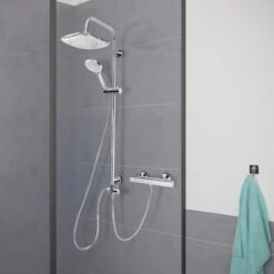 Cornat® SQUARE NEO - Roestvrij Staal Doucheset – Industrieel - Hoofd- En Handdouche - Douchesysteem - Waterbesparend – Reno Functie -Merkloos Verkoop 1200x1200 2497