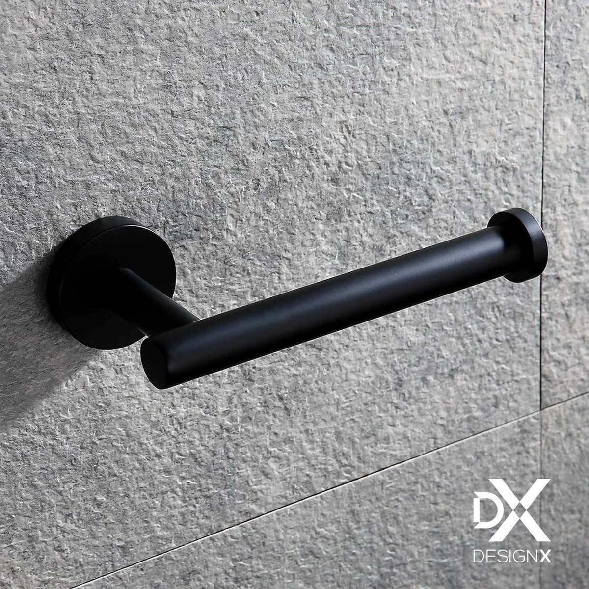 DesignX Toiletrolhouder Zwart - WC Rolhouder - Matte - Papier - Houder - Incl. Schroeven 9 DesignX Toiletrolhouder Zwart - WC Rolhouder - Matte - Papier - Houder - Incl. Schroeven - Afbeelding 9