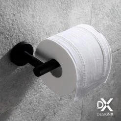 DesignX Toiletrolhouder Zwart - WC Rolhouder - Matte - Papier - Houder - Incl. Schroeven 23 DesignX Toiletrolhouder Zwart - WC Rolhouder - Matte - Papier - Houder - Incl. Schroeven -Merkloos Verkoop 1200x1200 251
