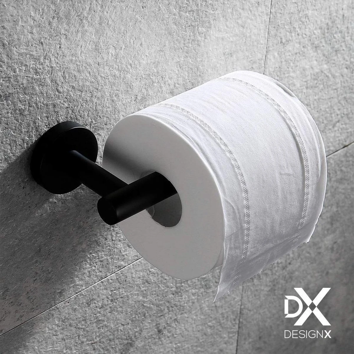 DesignX Toiletrolhouder Zwart - WC Rolhouder - Matte - Papier - Houder - Incl. Schroeven 10 DesignX Toiletrolhouder Zwart - WC Rolhouder - Matte - Papier - Houder - Incl. Schroeven - Afbeelding 10