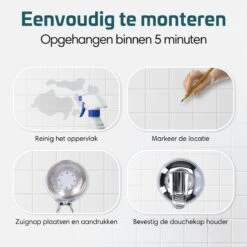 Moodcare® Verplaatsbare Douchekophouder Zelfklevend - Chroom – Douchekop Houder Zonder Boren – Wandhouder Douchekop Zuignap 15 Moodcare® Verplaatsbare Douchekophouder Zelfklevend - Chroom – Douchekop Houder Zonder Boren – Wandhouder Douchekop Zuignap -Merkloos Verkoop 1200x1200 2511