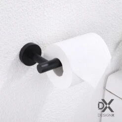 DesignX Toiletrolhouder Zwart - WC Rolhouder - Matte - Papier - Houder - Incl. Schroeven 24 DesignX Toiletrolhouder Zwart - WC Rolhouder - Matte - Papier - Houder - Incl. Schroeven -Merkloos Verkoop 1200x1200 252