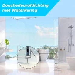 Minismus Douchedeurafdichting Met Waterkering (2 Strips Van 1 Meter, Makkelijk Inkortbaar) - Waterstopper Geschikt Voor Glas Van 6 Tot 8 Mm - Douchedorpel - Lekstrip Voor Horizontale Bevestiging -Merkloos Verkoop 1200x1200 2522