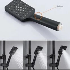 Merkloos Compleet Douchesysteem | ABS Doucheset | Mat Zwarte Hoofddouche En Handdouche | Vierkante Regendouche Voor Badkamer | Verstelbaar | Temperatuur Display | 360° Draaibaar 9 Merkloos Compleet Douchesysteem | ABS Doucheset | Mat Zwarte Hoofddouche En Handdouche | Vierkante Regendouche Voor Badkamer | Verstelbaar | Temperatuur Display | 360° Draaibaar -Merkloos Verkoop 1200x1200 2537