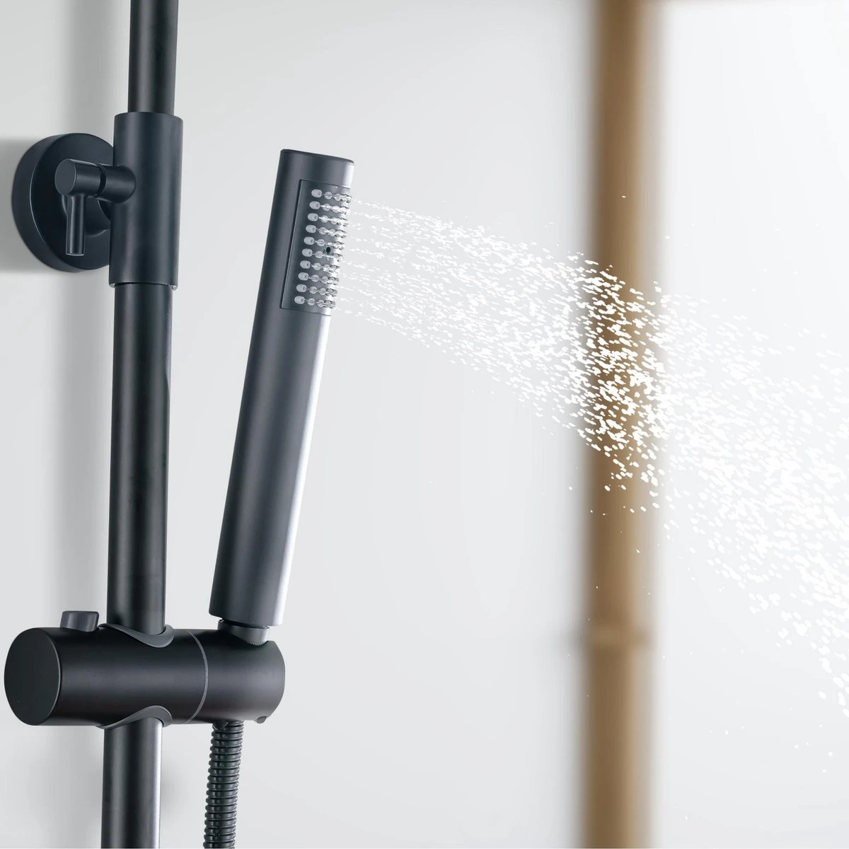 LOMAZOO Regendouche Zwart - Zwarte Doucheset Met Thermostaatkraan - Pandora 7 LOMAZOO Regendouche Zwart - Zwarte Doucheset Met Thermostaatkraan - Pandora - Afbeelding 7