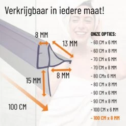 Simple Fix Douchestrip - Douchedeurafdichting - Dorpel - Waterkering - Lekstrip - 100cm Lang - 8mm Glasdikte -Merkloos Verkoop 1200x1200 2626