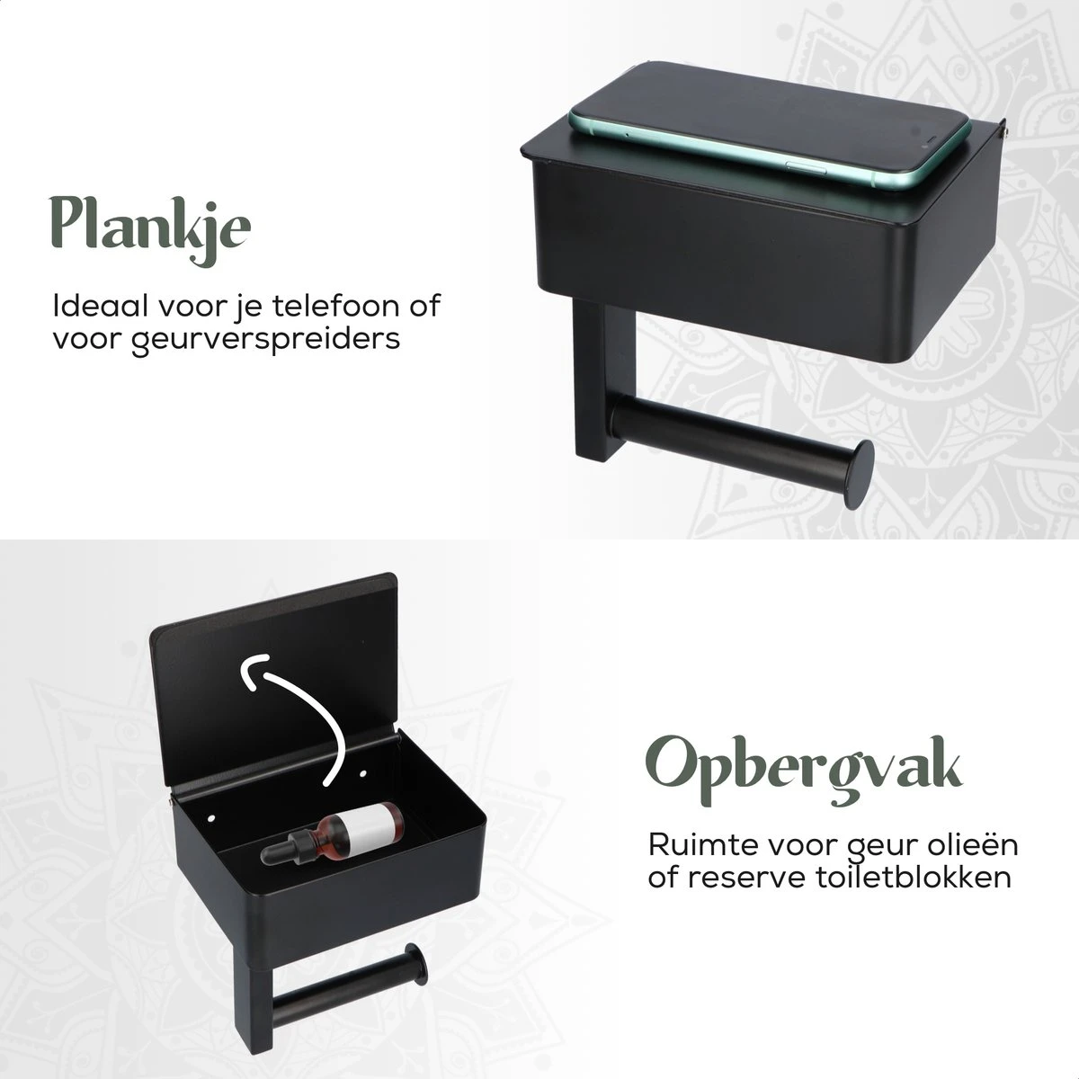 Gatot Goodies RVS Toiletrolhouder Met Plankje - WC Rolhouder Zwart Zonder Boren –Toiletpapierhouder Zelfklevend – Met Lade 3 Gatot Goodies RVS Toiletrolhouder Met Plankje - WC Rolhouder Zwart Zonder Boren –Toiletpapierhouder Zelfklevend – Met Lade - Afbeelding 3