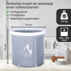Zitbad Voor Volwassenen - Bath Bucket - Ijsbad - Ice Bath - Inklapbaar Bad - Wim Hof Methode - Opblaasbaarbad - Inclusief Voetpomp - Inclusief Ingebouwd Zitkussen - Grijs 13 Zitbad Voor Volwassenen - Bath Bucket - Ijsbad - Ice Bath - Inklapbaar Bad - Wim Hof Methode - Opblaasbaarbad - Inclusief Voetpomp - Inclusief Ingebouwd Zitkussen - Grijs -Merkloos Verkoop 1200x1200 2707