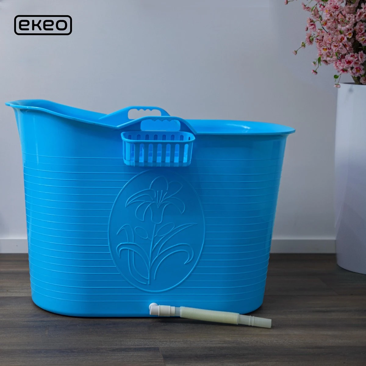 EKEO - Zitbad Voor Volwassenen – Bath Bucket – 200L – Mobiele Badkuip – Inclusief Badrek - Blauw 3 EKEO - Zitbad Voor Volwassenen – Bath Bucket – 200L – Mobiele Badkuip – Inclusief Badrek - Blauw - Afbeelding 3