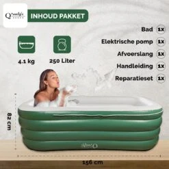 Q’ualife® Opblaasbaar Bad – Ligbad – Zitbad – Opblaasbaar Ligbad – Bad – Badkuip Volwassenen -Merkloos Verkoop 1200x1200 2718