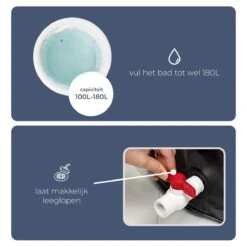 AYOO® Zitbad - Opblaasbaar Bad - Opvouwbaar Bad - Wim Hof Methode - Ijsbad - Badkuip - Zitbad Voor Volwassenen - Bathtub - Zitbaden - Bath Bucket - Inclusief Voetpomp - Grijs -Merkloos Verkoop 1200x1200 2780