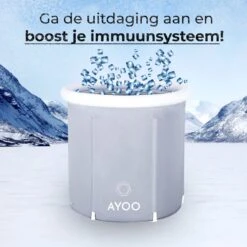 AYOO® Zitbad - Opblaasbaar Bad - Opvouwbaar Bad - Wim Hof Methode - Ijsbad - Badkuip - Zitbad Voor Volwassenen - Bathtub - Zitbaden - Bath Bucket - Inclusief Voetpomp - Grijs -Merkloos Verkoop 1200x1200 2782