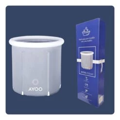 AYOO® Zitbad - Opblaasbaar Bad - Opvouwbaar Bad - Wim Hof Methode - Ijsbad - Badkuip - Zitbad Voor Volwassenen - Bathtub - Zitbaden - Bath Bucket - Inclusief Voetpomp - Grijs -Merkloos Verkoop 1200x1200 2784