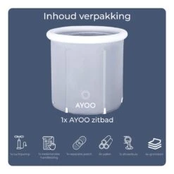AYOO® Zitbad - Opblaasbaar Bad - Opvouwbaar Bad - Wim Hof Methode - Ijsbad - Badkuip - Zitbad Voor Volwassenen - Bathtub - Zitbaden - Bath Bucket - Inclusief Voetpomp - Grijs -Merkloos Verkoop 1200x1200 2785