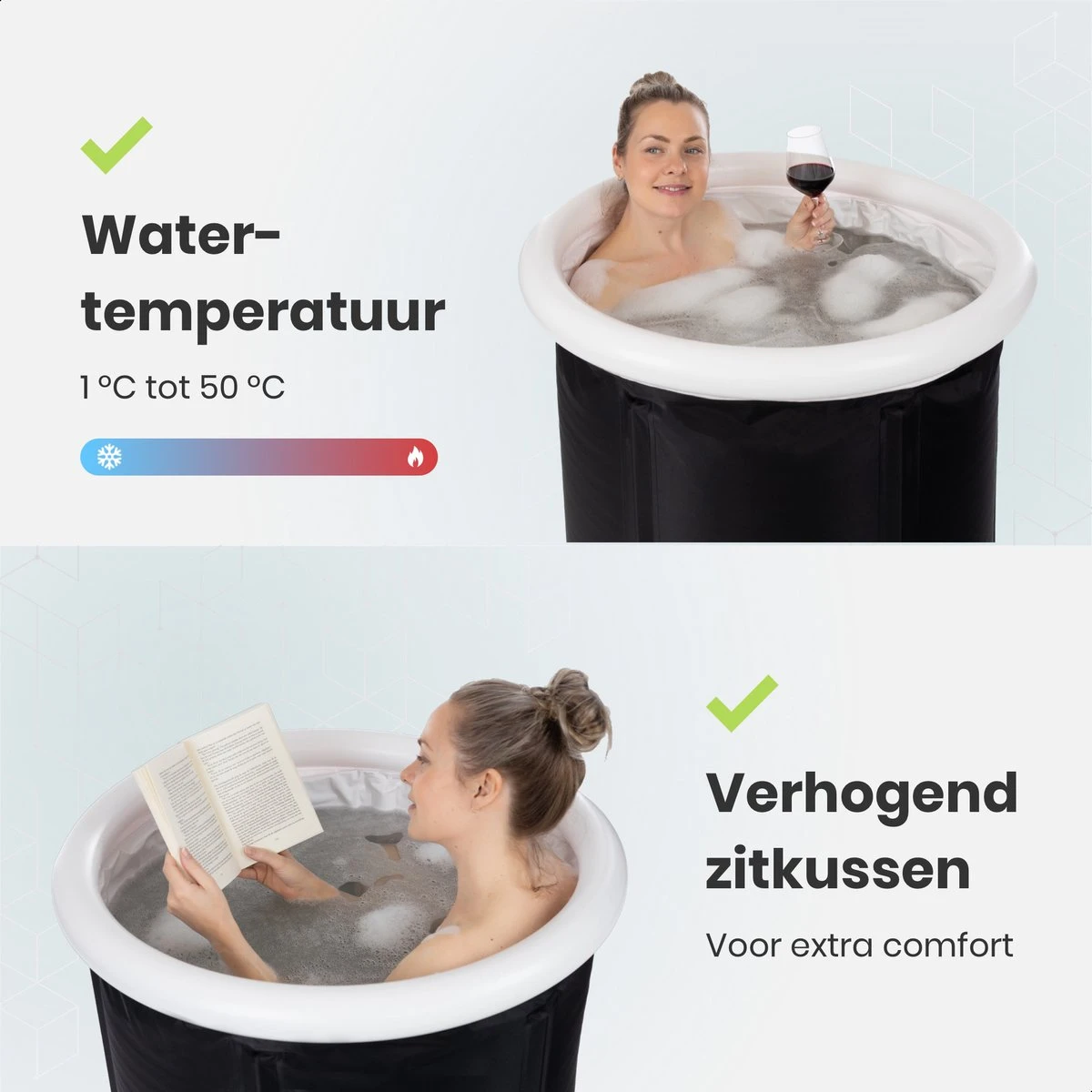 Lagoon® Opblaasbaar Zitbad Voor Volwassenen Bathbucket - Met Relaxing Giftset - Wim Hof Methode - Opvouwbaar & Inklapbaar Spa Bad - Bath Bucket - IJsbad - Opblaasbad - Dompelbad 9 Lagoon® Opblaasbaar Zitbad Voor Volwassenen Bathbucket - Met Relaxing Giftset - Wim Hof Methode - Opvouwbaar & Inklapbaar Spa Bad - Bath Bucket - IJsbad - Opblaasbad - Dompelbad - Afbeelding 9