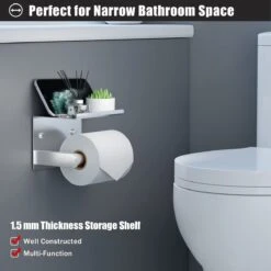 BOTC Toiletrolhouder Met Handdoekhaakjes - Toiletrolhouder - Toiletrolhouder - Zelfklevend / Boren / Zonder Boren - RVS - Zliver 13 BOTC Toiletrolhouder Met Handdoekhaakjes - Toiletrolhouder - Toiletrolhouder - Zelfklevend / Boren / Zonder Boren - RVS - Zliver -Merkloos Verkoop 1200x1200 284