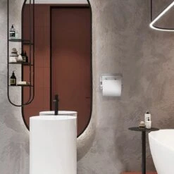 BOTC Toiletrolhouder Met Handdoekhaakjes - Toiletrolhouder - Toiletrolhouder - Zelfklevend / Boren / Zonder Boren - RVS - Zliver 15 BOTC Toiletrolhouder Met Handdoekhaakjes - Toiletrolhouder - Toiletrolhouder - Zelfklevend / Boren / Zonder Boren - RVS - Zliver -Merkloos Verkoop 1200x1200 286