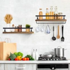 Zwevende Wandplank - 2 Stuks - 40cm - Handdoekhouder En 8 Haakjes - Badkamerplank Decoratieve Muur Opbergplanken Voor Badkamer Slaapkamer, Woonkamer, Keuken Plank 17 Zwevende Wandplank - 2 Stuks - 40cm - Handdoekhouder En 8 Haakjes - Badkamerplank Decoratieve Muur Opbergplanken Voor Badkamer Slaapkamer, Woonkamer, Keuken Plank -Merkloos Verkoop 1200x1200 2866