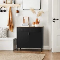 Songmics Opslagkabinet, Dubbel-deurs Vloerkast Met Magnetische Sluiting, Verstelbare Plank, Stalen Frame, Industriële Stijl, Ruimtebesparend, Rustiek Bruin En Zwart LSC102B01 11 Songmics Opslagkabinet, Dubbel-deurs Vloerkast Met Magnetische Sluiting, Verstelbare Plank, Stalen Frame, Industriële Stijl, Ruimtebesparend, Rustiek Bruin En Zwart LSC102B01 -Merkloos Verkoop 1200x1200 2874