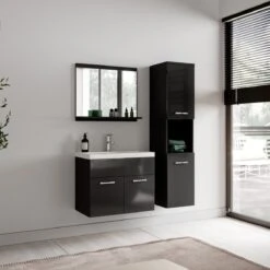 Badplaats Badkamermeubel Set Montreal 60 Cm X 35 Cm - Zwart Hoogglans - Badmeubel Met Spiegel En Zijkast 12 Badplaats Badkamermeubel Set Montreal 60 Cm X 35 Cm - Zwart Hoogglans - Badmeubel Met Spiegel En Zijkast -Merkloos Verkoop 1200x1200 2937