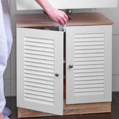 Casaria Wastafel Onderkast Met Uitsparing 60 X 30 X 60cm Witbruin 17 Casaria Wastafel Onderkast Met Uitsparing 60 X 30 X 60cm Witbruin -Merkloos Verkoop 1200x1200 2967