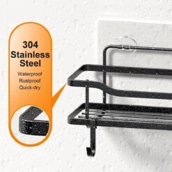 Merkloos RVS Doucherek - Badkamerrekken - Badkamerrek Zonder Boren - Shower Rack - Zelfklevend Doucherek - Doucherek Zonder Boren - Badkamer Accessoires - 2 Stuks -Merkloos Verkoop 1200x1200 2979