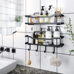 Merkloos RVS Doucherek - Badkamerrekken - Badkamerrek Zonder Boren - Shower Rack - Zelfklevend Doucherek - Doucherek Zonder Boren - Badkamer Accessoires - 2 Stuks -Merkloos Verkoop 1200x1200 2981