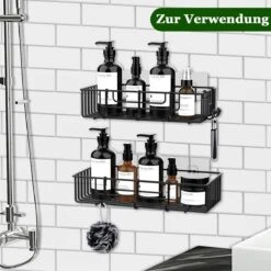 Merkloos RVS Doucherek - Badkamerrekken - Badkamerrek Zonder Boren - Shower Rack - Zelfklevend Doucherek - Doucherek Zonder Boren - Badkamer Accessoires - 2 Stuks -Merkloos Verkoop 1200x1200 2983