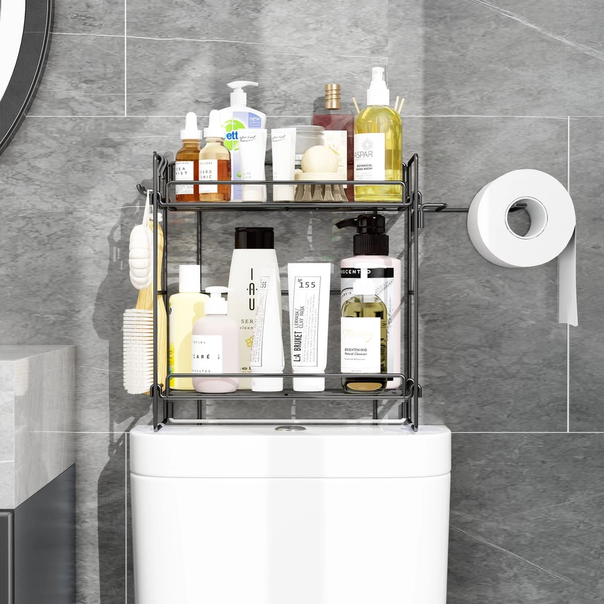 AlShiha®WC Rek - Toiletrolhouder - Badkamer Rek - Zelfklevend (zonder Boren) - Wc Rolhouder - Doucherek Hangend- Badkamerrek - Doucherek - Doucherek Zonder Boren - Toiletrolhouder - Toiletrolhouder Met Plankje 4 AlShiha®WC Rek - Toiletrolhouder - Badkamer Rek - Zelfklevend (zonder Boren) - Wc Rolhouder - Doucherek Hangend- Badkamerrek - Doucherek - Doucherek Zonder Boren - Toiletrolhouder - Toiletrolhouder Met Plankje - Afbeelding 4