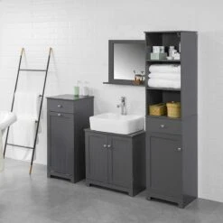 Mara Wastafel Onderkast - Badkamerkast - Wastafelmeubel - Badkamermeubel - Praktisch - Donkergrijs - MDF - 60 X 29 X 60 Cm 13 Mara Wastafel Onderkast - Badkamerkast - Wastafelmeubel - Badkamermeubel - Praktisch - Donkergrijs - MDF - 60 X 29 X 60 Cm -Merkloos Verkoop 1200x1200 3062